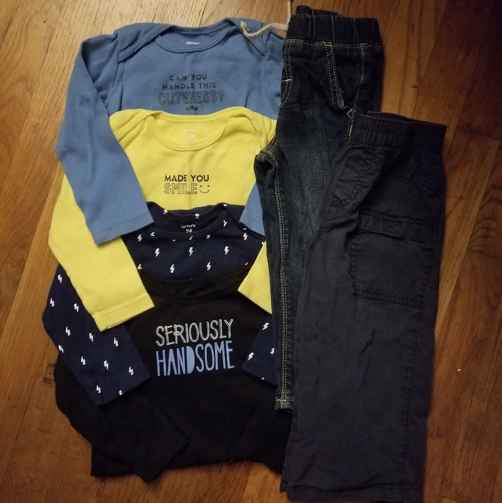 Long sleeve onesies and pants - 24 months/2T